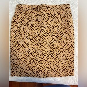 J Crew cheetah print pencil skirt. Size 14.Excellent condition